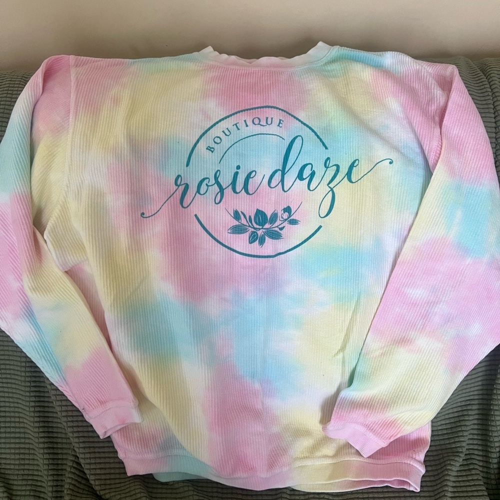 Rosie Daze Tie Dye Corded Sweatshirt